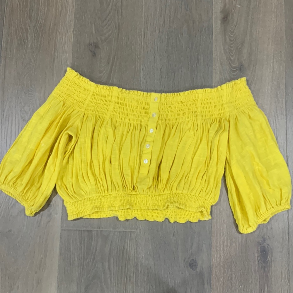 Yellow free people shirt